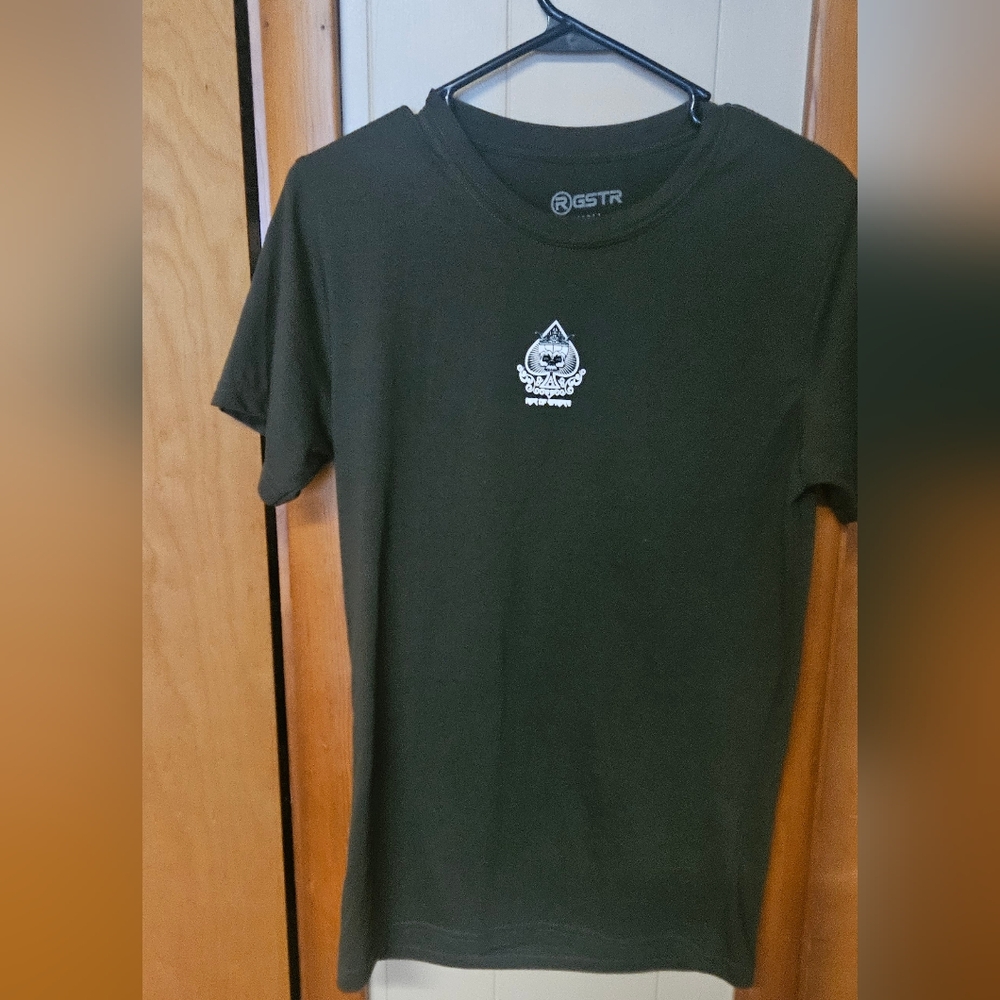Ace Of Spades Olive Green Short Sleeve Tee